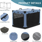 PETSFIT Jaula portátil suave de 36 pulgadas para perros – Marco resistente en espiral patentado, perrera plegable para perros medianos y grandes, 3 puertas de malla, cremalleras con cerradura