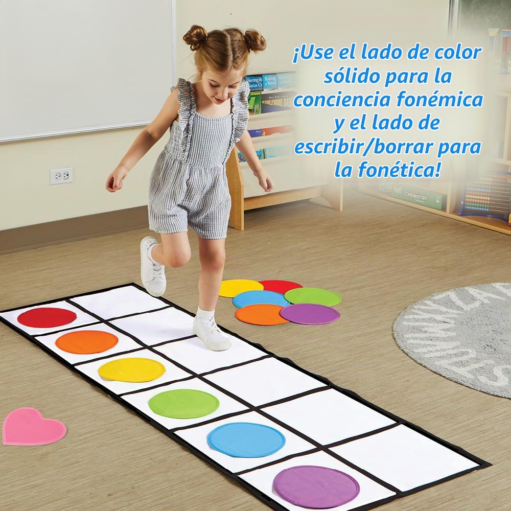 hand2mind Set de Alfombra de Elkonin para Actividad en el Suelo, Conciencia Fonémica, Edades 3+