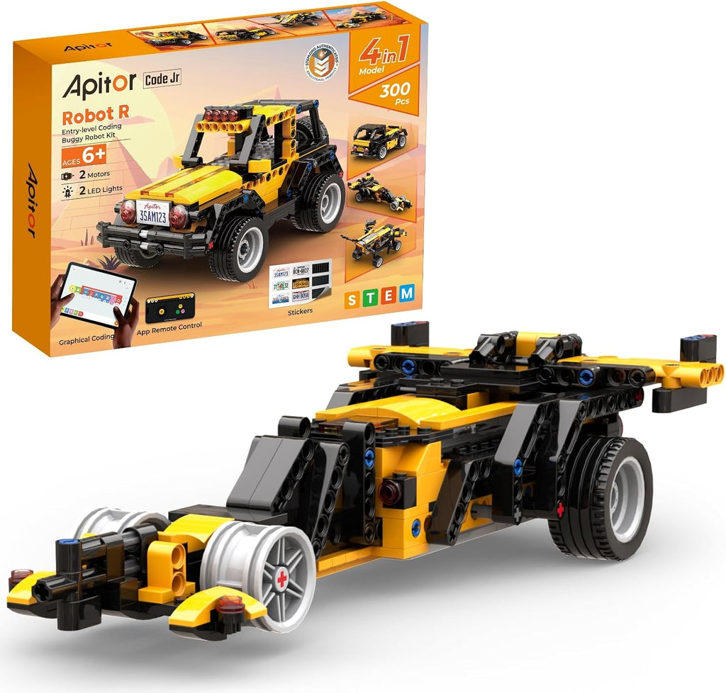Apitor Robot R 4-en-1 STEM Robot Building Kit 300 Pieces