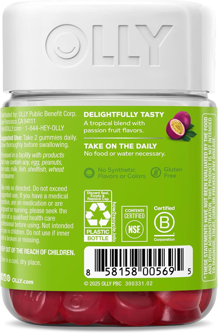 OLLY Daily Energy - Gomitas sin cafeína, vitamina B12, CoQ10, bayas...