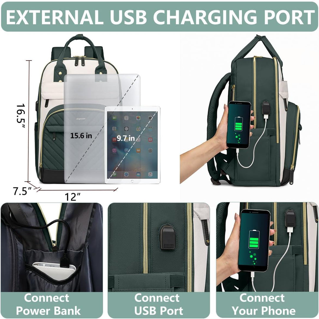 bagswan Mochila para laptop para mujer Bolsa, 15,6 pulg.