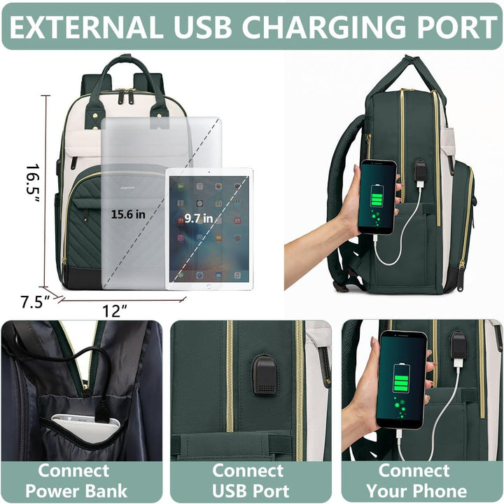 bagswan Mochila para laptop para mujer Bolsa, 15,6 pulg.