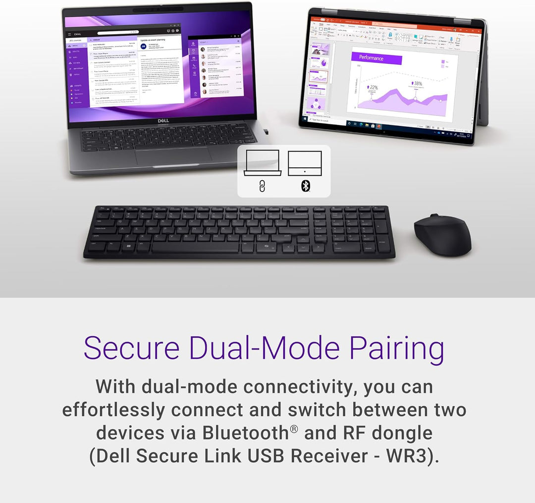 Dell Mouse silencioso MS355 - Rueda de desplazamiento programable,...