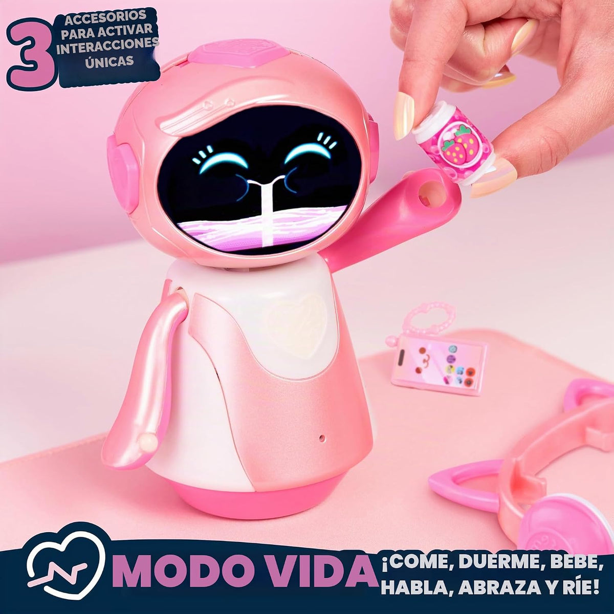 emotoBOT COR-A - Robot interactivo para niños, robot sensible al tacto y al