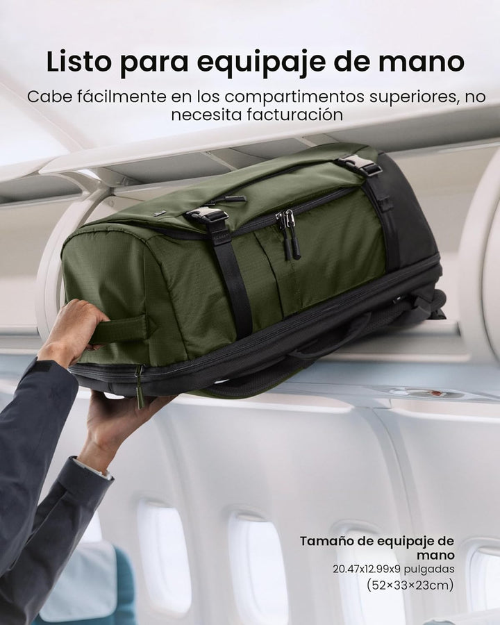 Mochila de viaje tomtoc, equipaje de mano aprobado para vuelos y co...