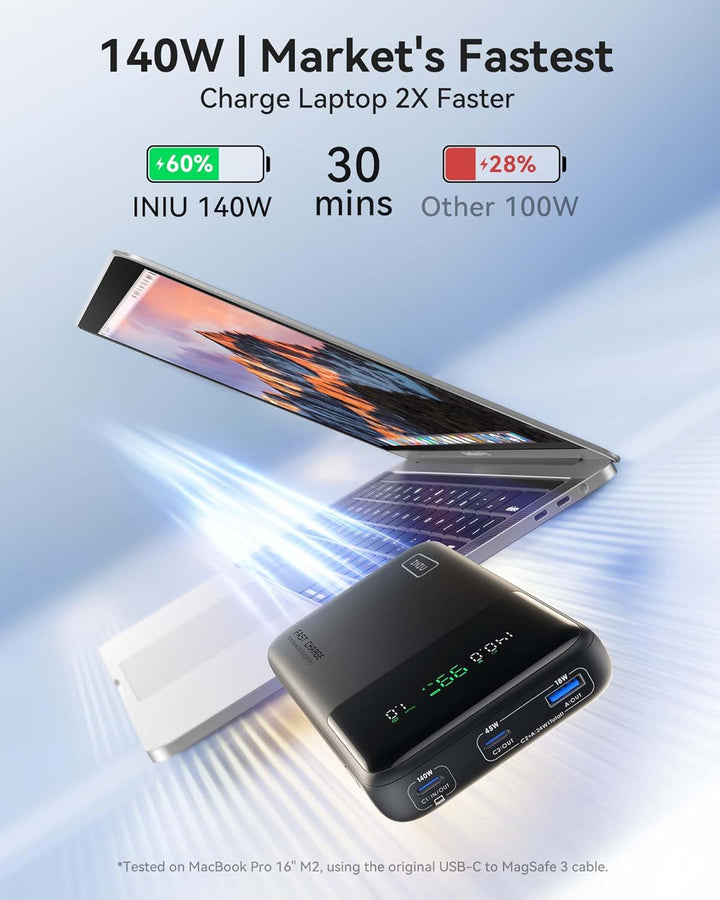 INIU 140W Power Bank, Cargador Portátil Compacto de 25000mAh de Alt...