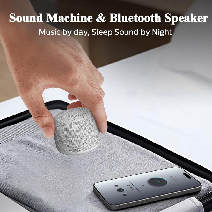 REACHER Máquina de sonido de ruido blanco de viaje, mini máquina po...