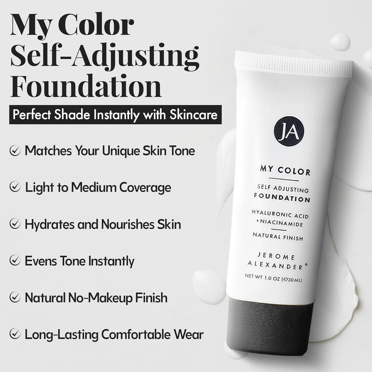 Jerome Alexander My Color - Base autoajustable, maquillaje facial h...