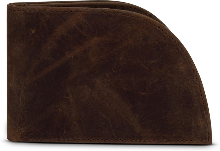 ROGUE WALLET Cartera Curva para Bolsillo Frontal, Marrón desteñido