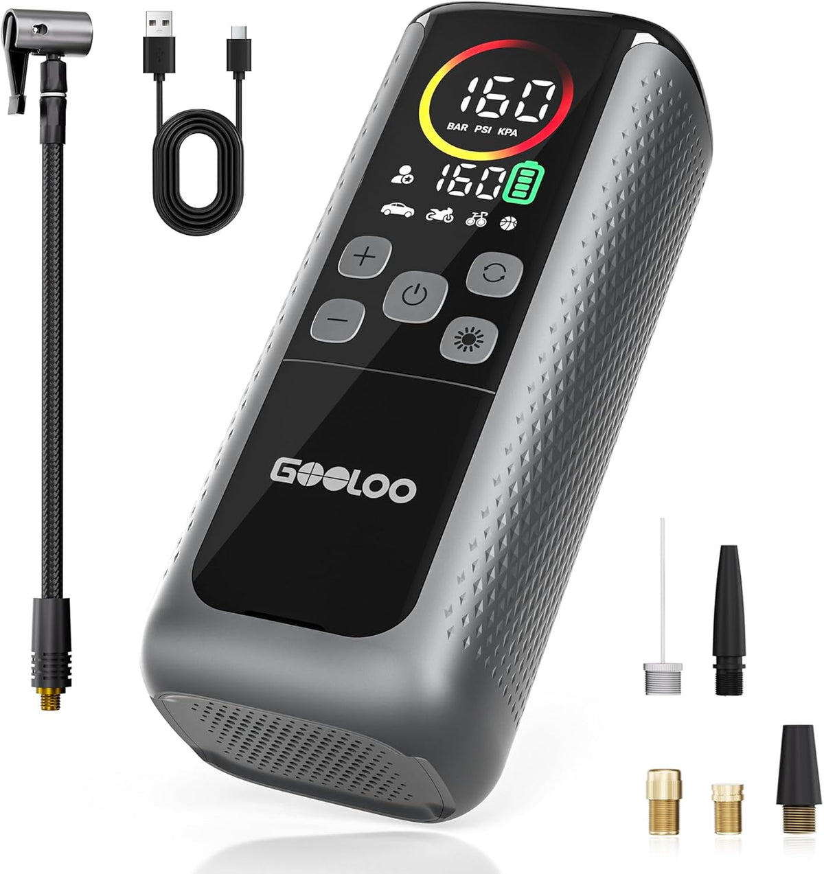 GOOLOO GT160 DUAL Compresor de aire portátil con inflador de neumát...