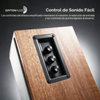 Dayton Audio Par de bocinas de estante Classic B40A con Bluetooth (Madera, 4 pulgadas)
