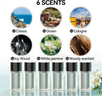 Smart Car Ambientador, gris, con 6 aceites aromáticos surtidos de 0.3 fl oz