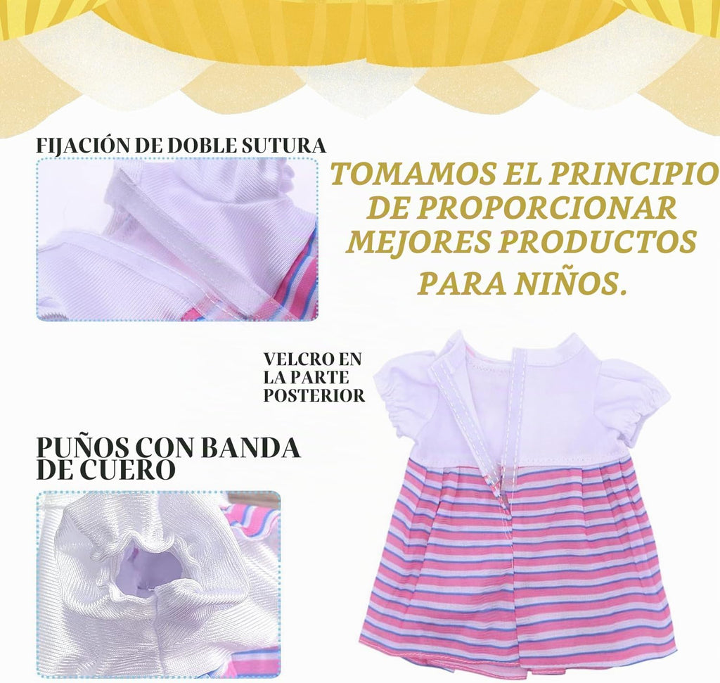 Ropa de muñeca YAYYAY para muñeca de 12 pulgadas - con accesorio de ropa interior con pezón en plato para la cena, también compatible con muñecas de 11''-12''