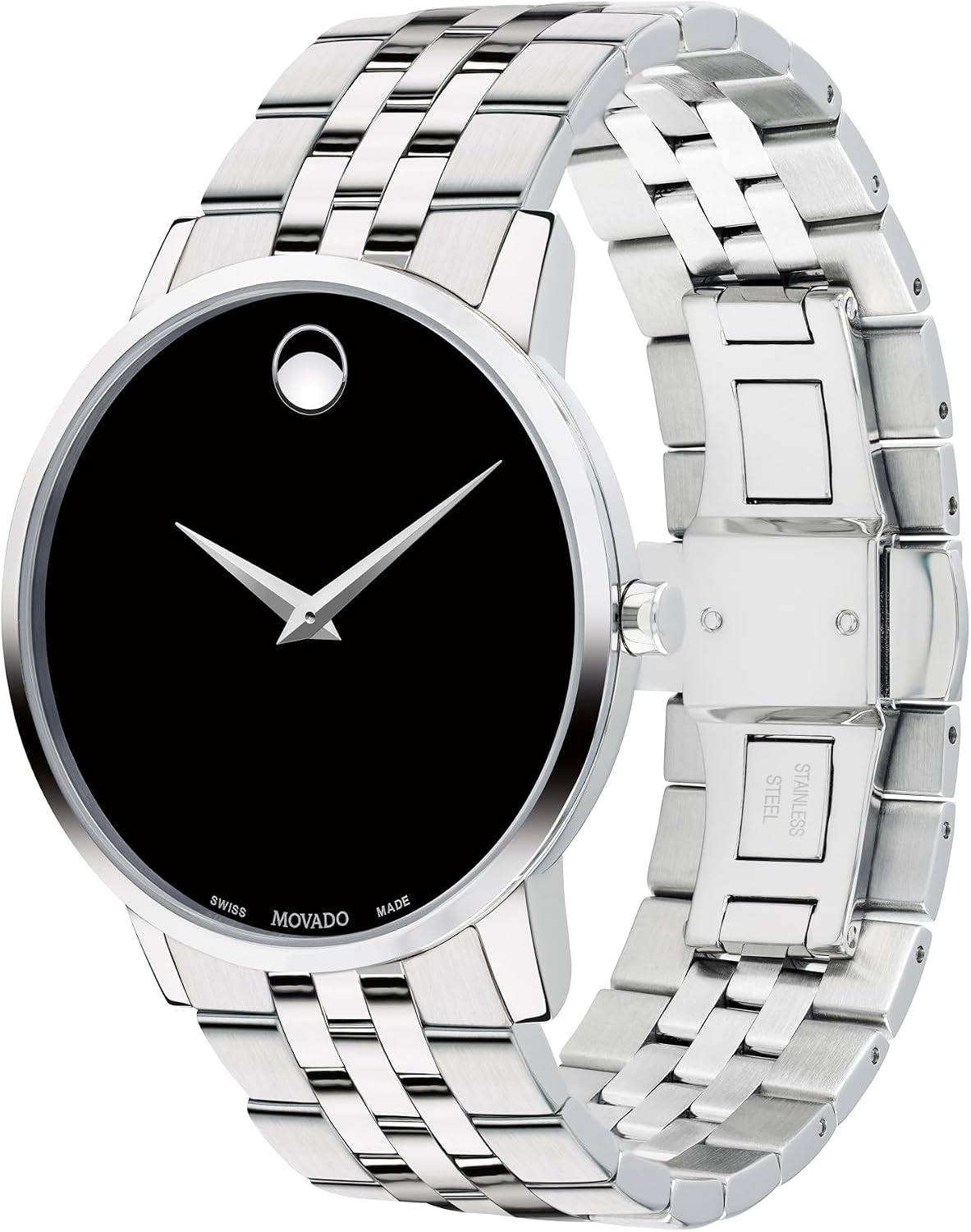 Reloj Movado Museum Classic para hombre, suizo, caja de acero inoxidable, 40 mm