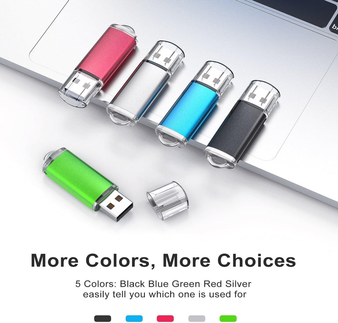 TOPESEL Paquete de 5 Memorias USB 2.0 Flash Drive de 32GB Memory St...