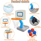 Juego de aro de baloncesto para niños pequeños, aro de baloncesto ajustable