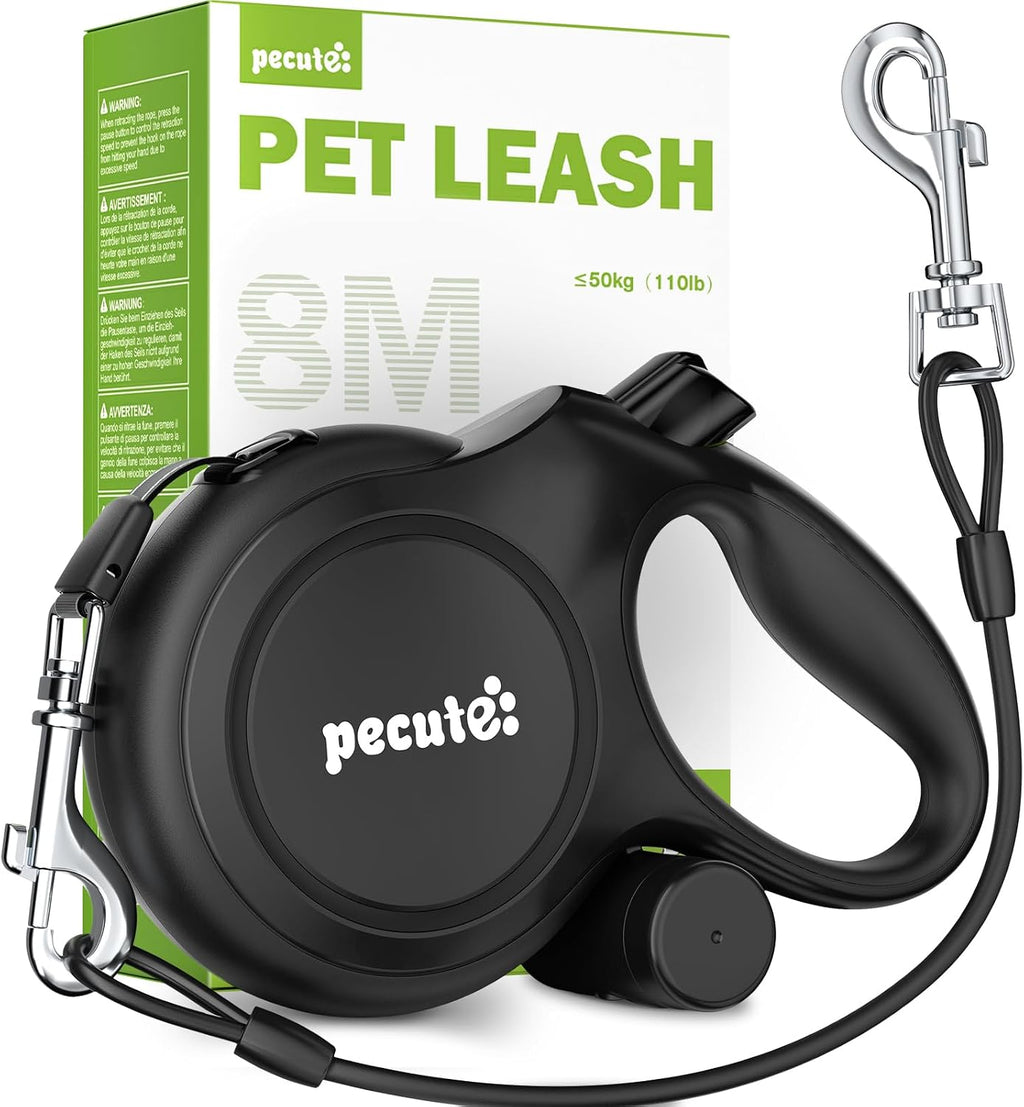 Pecute Correa retráctil para perro de 26 pies con extensor a prueba de