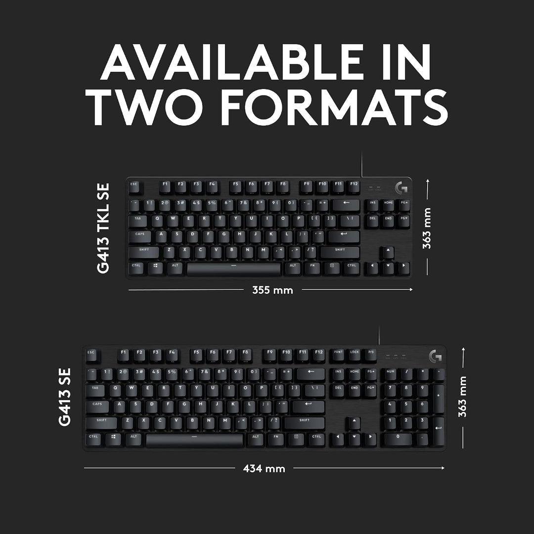 Logitech G 413 TKL SE Teclado mecánico para juegos, teclado retroil...
