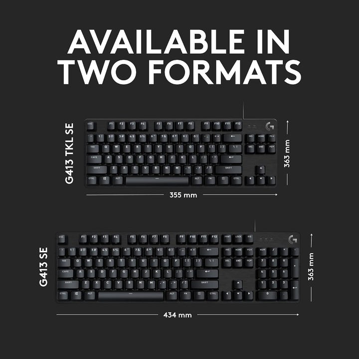Logitech G 413 TKL SE Teclado mecánico para juegos, teclado retroil...