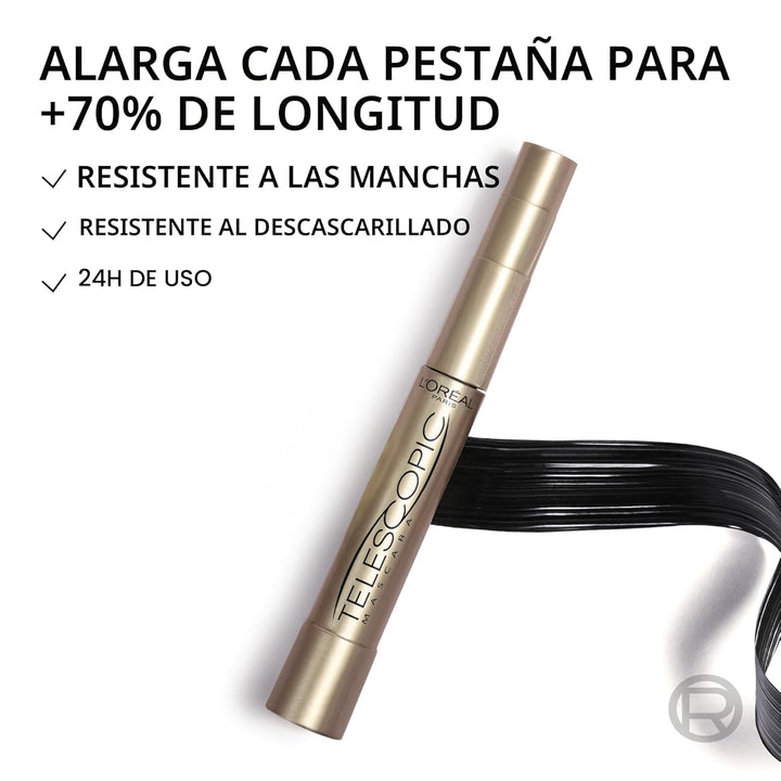 L'Oreal Paris - Máscara de alargamiento de pestañas, maquillaje...