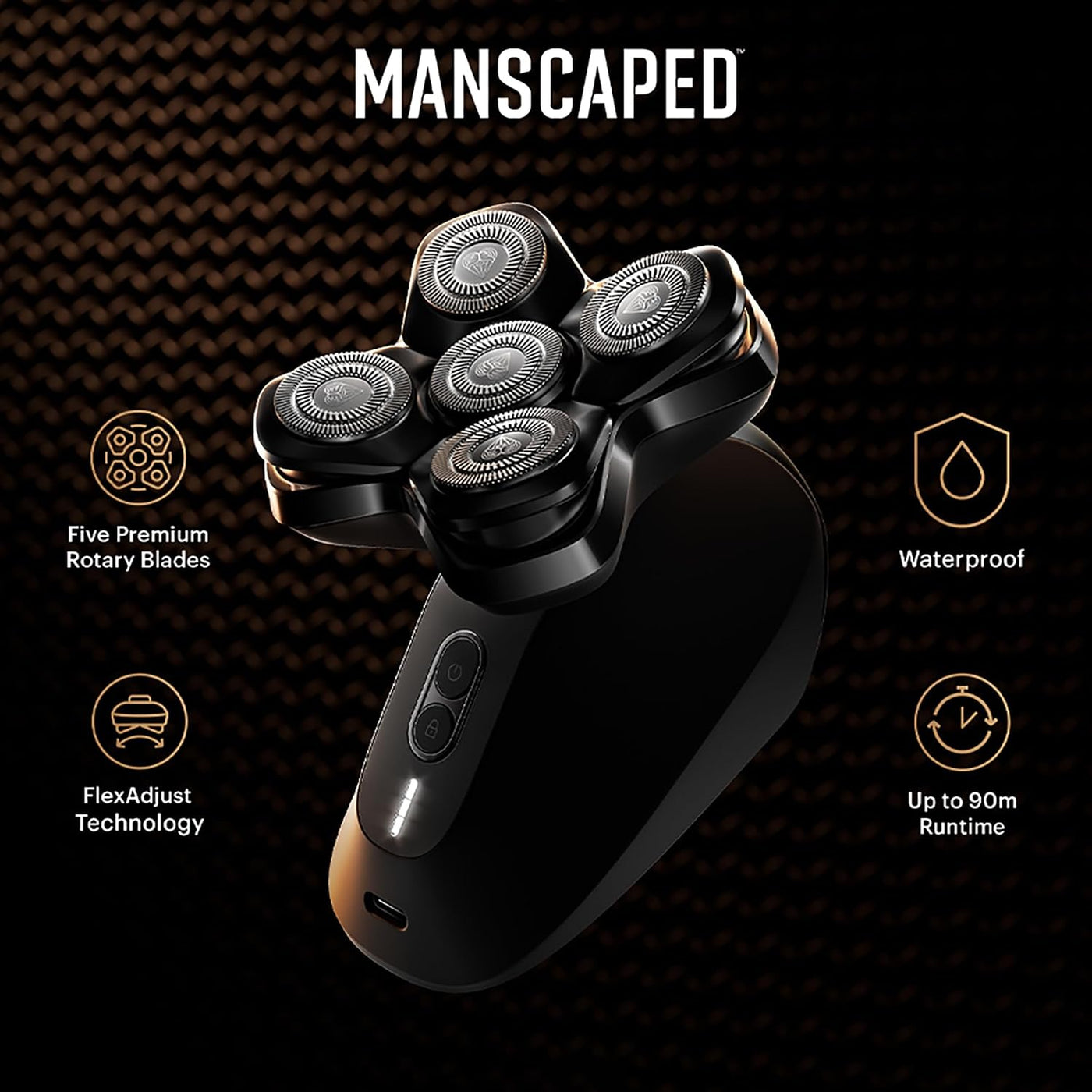 MANSCAPED® The Dome Shaver™ PRO Package - Afeitadora de cabeza para...