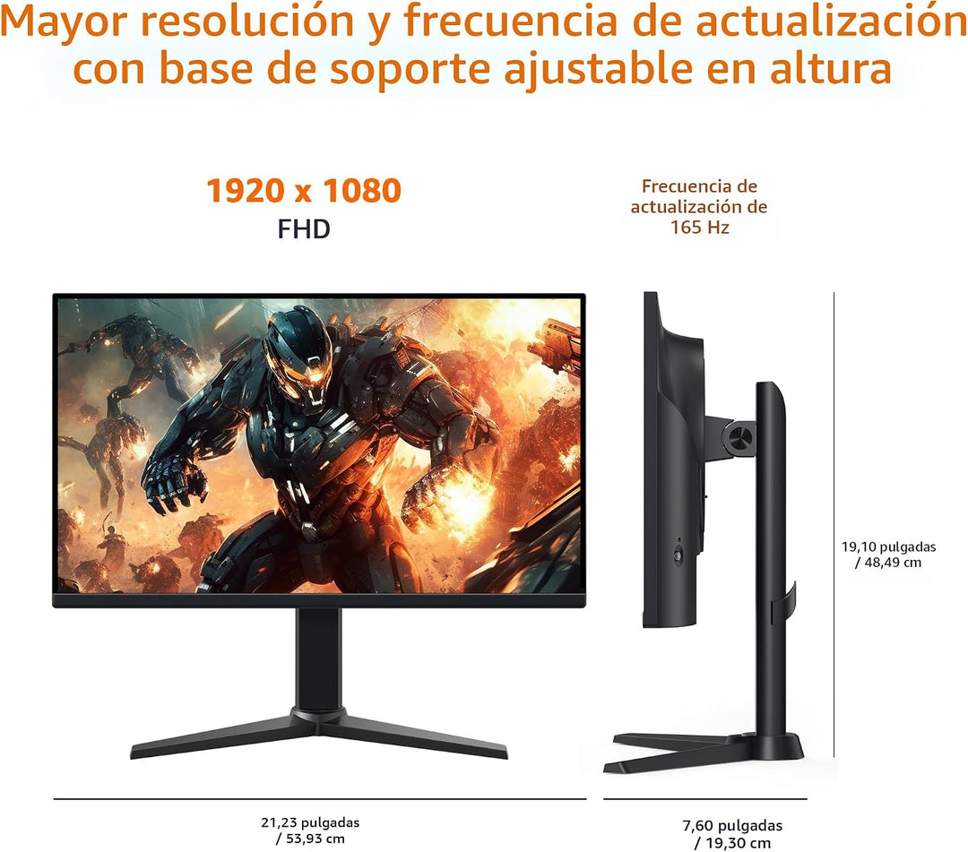 Amazon Basics Monitor para juegos de 24 pulgadas (23.8 pulgadas vis...