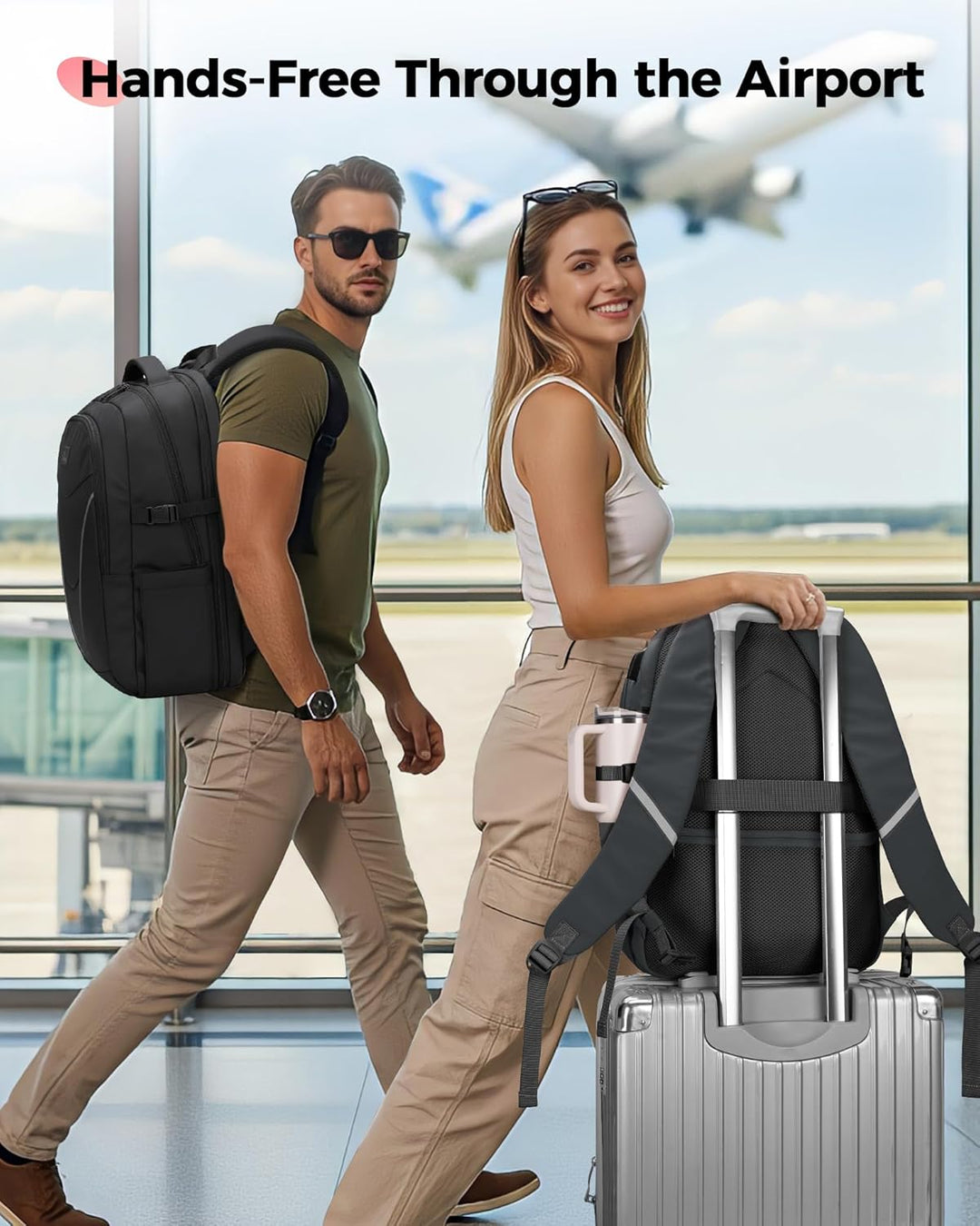 MATEIN HER Mochila de trabajo para laptop con compartimento para al...