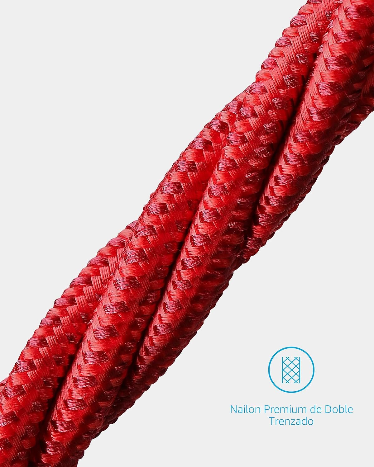 Anker - Cable USB C a USB C, cable de carga rápida de 100 W (paquete de 2, 10 pies, rojo)