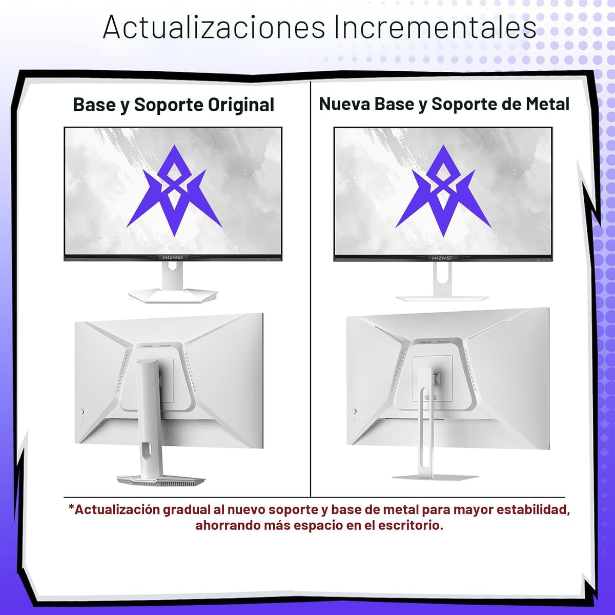 Amzfast Monitor de juegos blanco de 25 pulgadas 320Hz\/300Hz\/240Hz...
