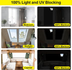 Cortinas 100% opacas, cubierta de ventana negra portátil de 57 x 118