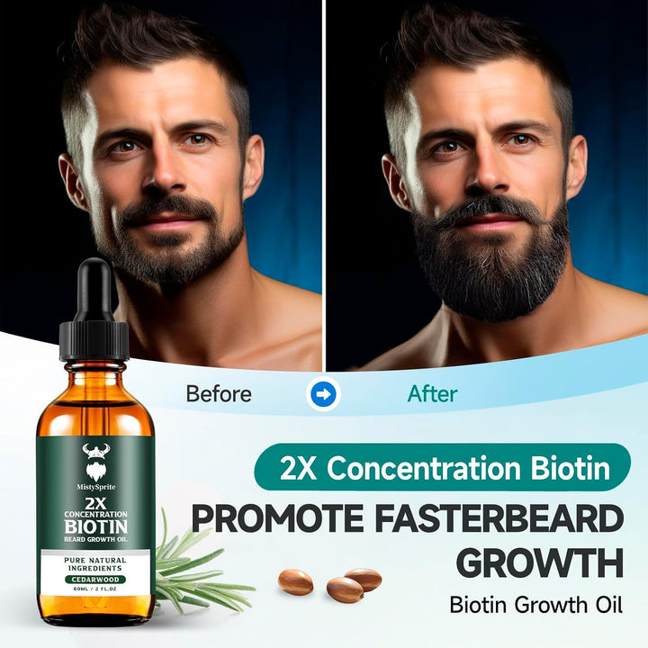 Aceite para el crecimiento de la barba, aceite de biotina para barb...