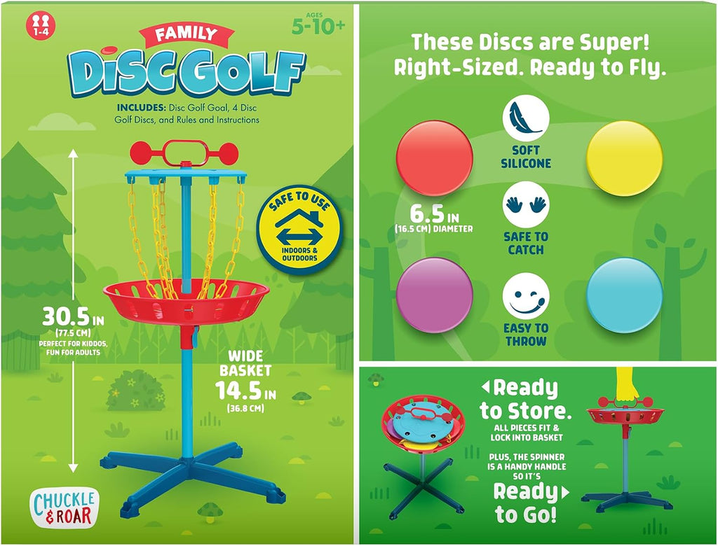 Chuckle & Roar - Disco de golf familiar - Interior o exterior - Introducción divertida y familiar al golf de disco - Seguro y duradero - A partir de 3 años