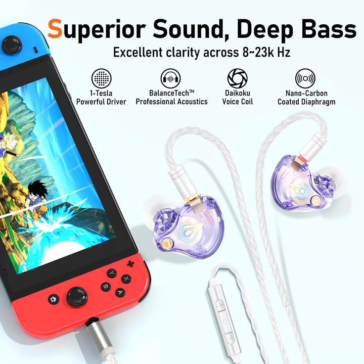 Auriculares Vibes 202M con cable - Auriculares HiFi de monitor intr...