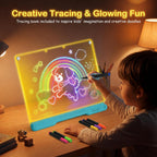 Tablero de dibujo LED de 17 pulgadas para niños, regalo de cumpleaños para