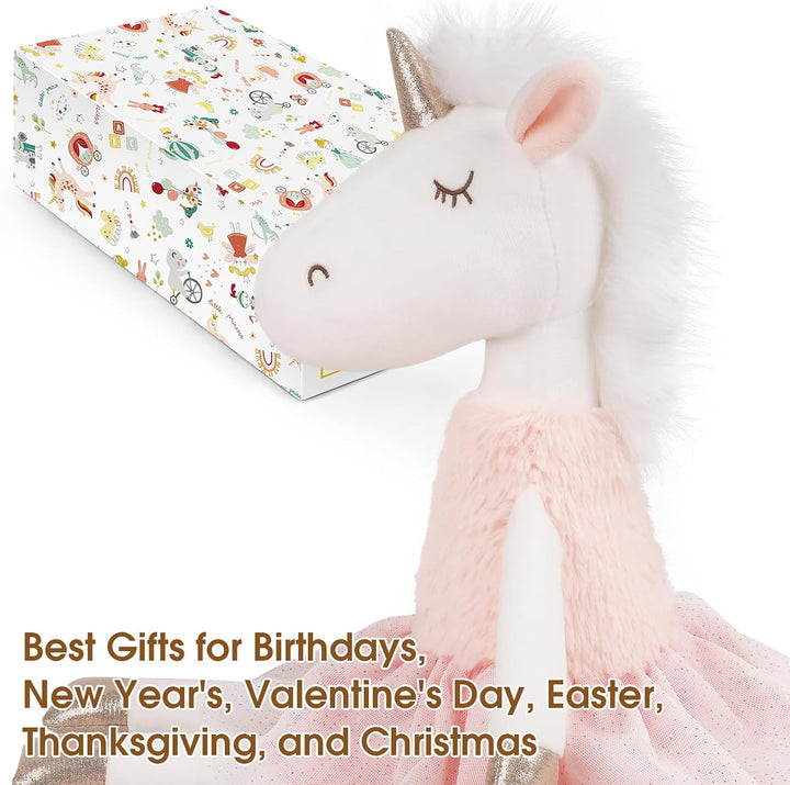 Mikkee Fluffie - Peluche de unicornio bailarina de 15 pulgadas, ani...