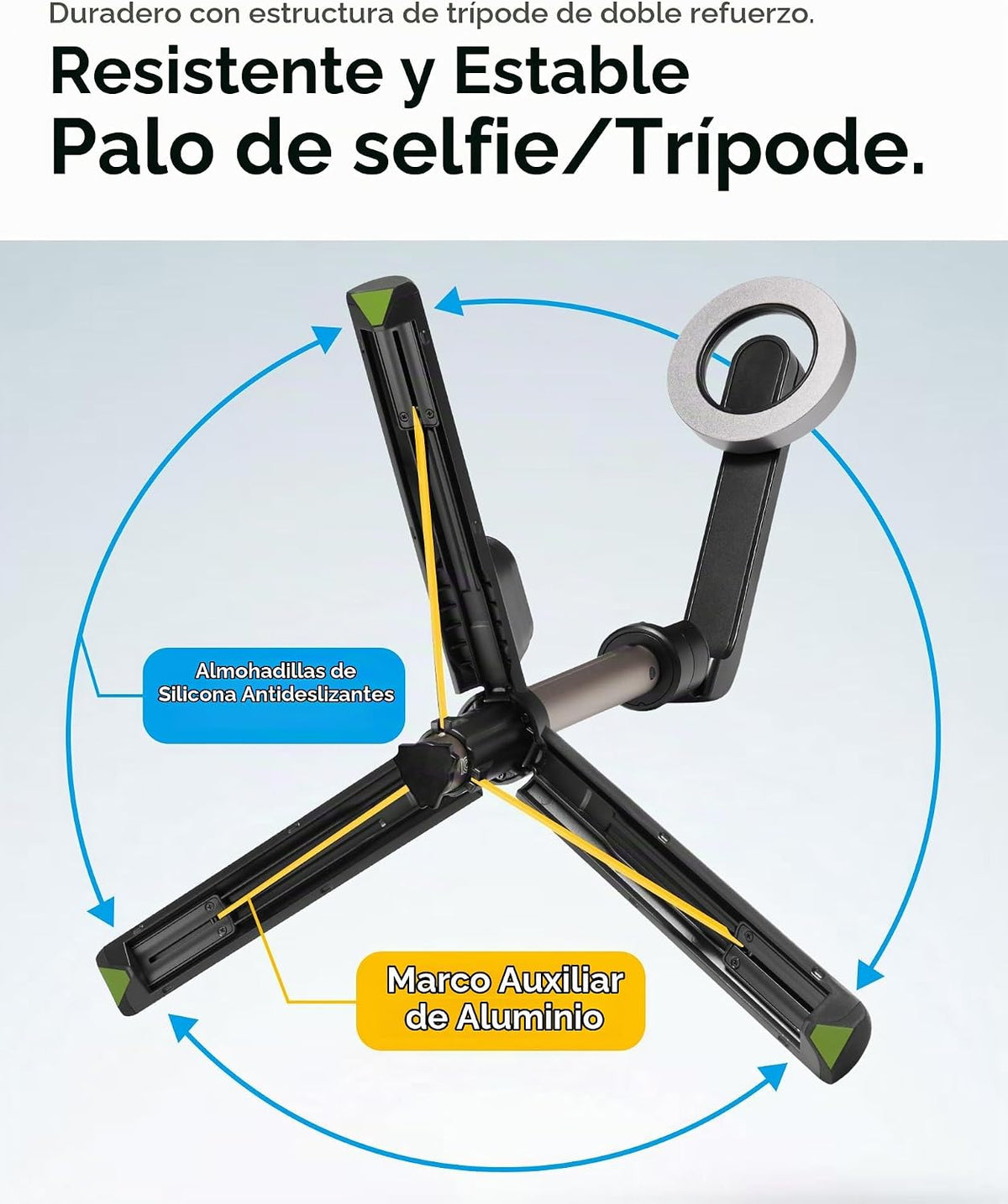 Spigen MagSafe Selfie Stick Trípode Soporte Control Remoto Recargable