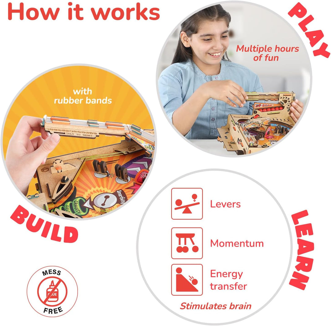 Smartivity - Máquina de pinball de juguete para niños de 8