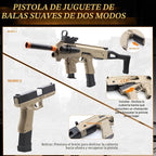 Pistola de juguete de dos modos, rifle de expulsión con 80 balas suaves, 40 conchas, 2 clips, pistolas de juguete de bala suave, juegos de disparos al aire libre, Navidad, Halloween, regalos de cumpleaños