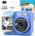Cámara de impresión instantánea para niños con 5 rollos de papel de impresión, cámara HD 1080P, cámara portátil recargable para selfies, regalos de cumpleaños de Navidad, juguetes para niños y niñas
