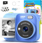 Cámara de impresión instantánea para niños con 5 rollos de papel de impresión, cámara HD 1080P, cámara portátil recargable para selfies, regalos de cumpleaños de Navidad, juguetes para niños y niñas