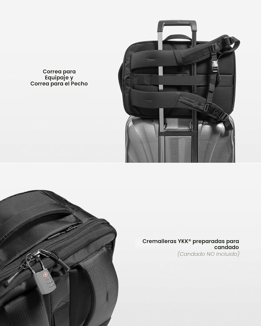 tomtoc - Mochila de viaje de 28L, equipaje de mano aprobado para vu...