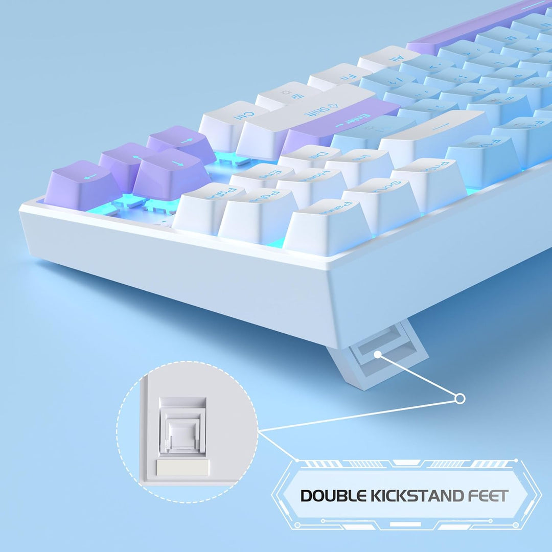 MageGee - Teclado mecánico portátil 75% para juegos con switch azul...