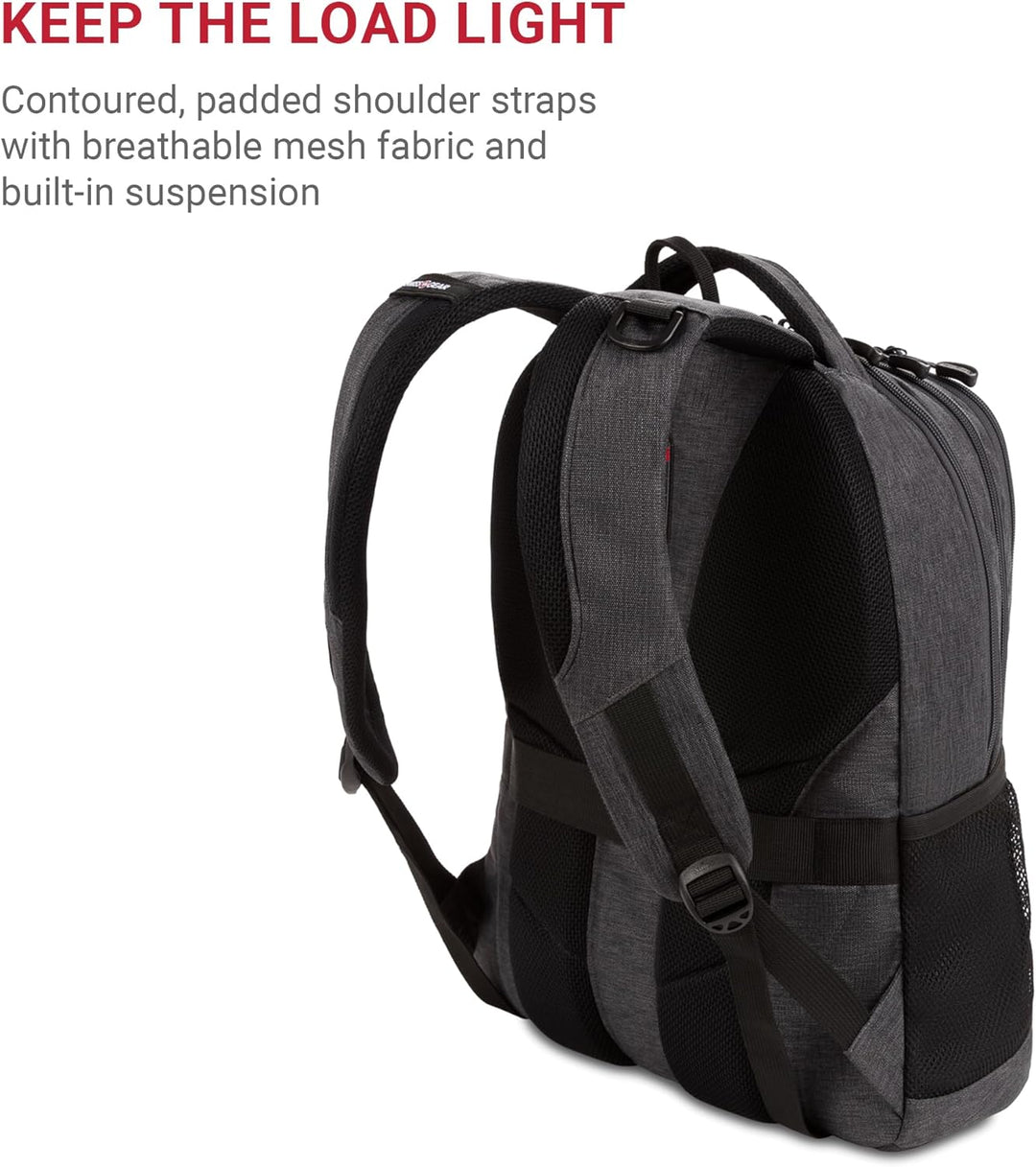 SwissGear - Mochila para laptop Cecil 5505, Carbón vegetal