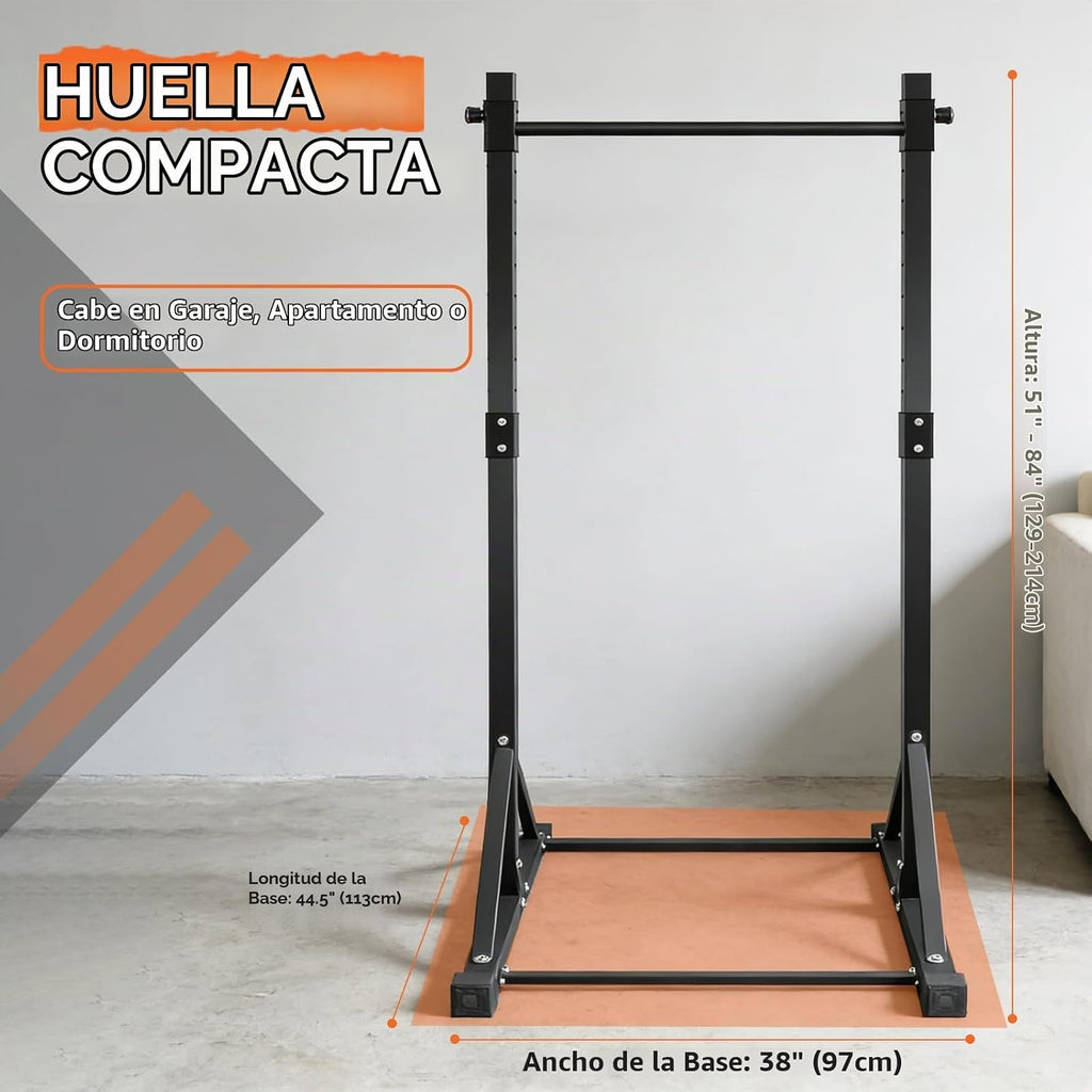 Estación independiente para barras de dominadas, barra ajustable para chin-ups al aire libre