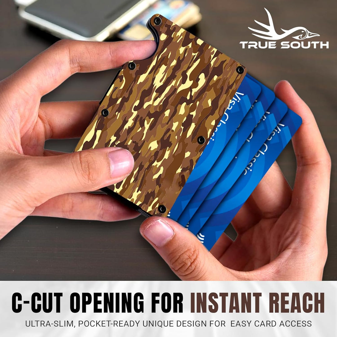 Cartera delgada de metal con bloqueo RFID con clip para dinero, tar...