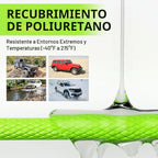 Cuerda de remolque de recuperación cinética de 1-1/8 pulgadas x 30 pies (37,480 libras), con 2 grilletes suaves UHMWPE (40,980 libras), correa de tracción todoterreno resistente, kit de