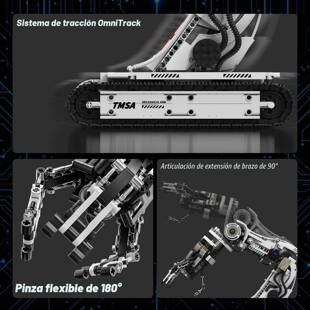 Gohero Kit de brazo de robot con seguimiento técnico 1468PCS STEM Control