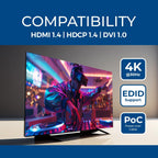 OREI Extensor HDMI sobre Cat5 165 pies - 4K @30Hz con IR, Loop Out, EDID