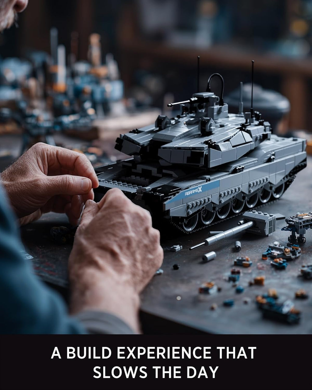 Nifeliz Abrams-X - Juego de construcción de tanques, serie militar, NF10300