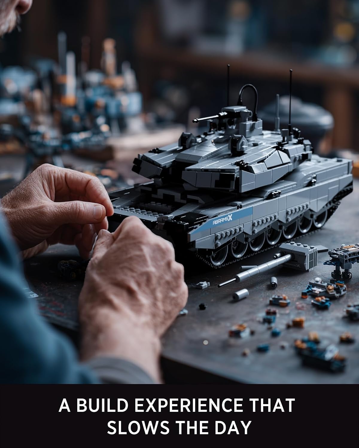 Nifeliz Abrams-X - Juego de construcción de tanques, serie militar, NF10300